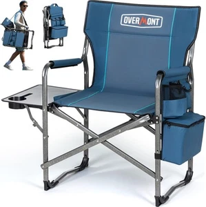 Oversized Lightweight Camping Chair - Portable Back-Padded Directors Chairs w... - Picture 1 of 8