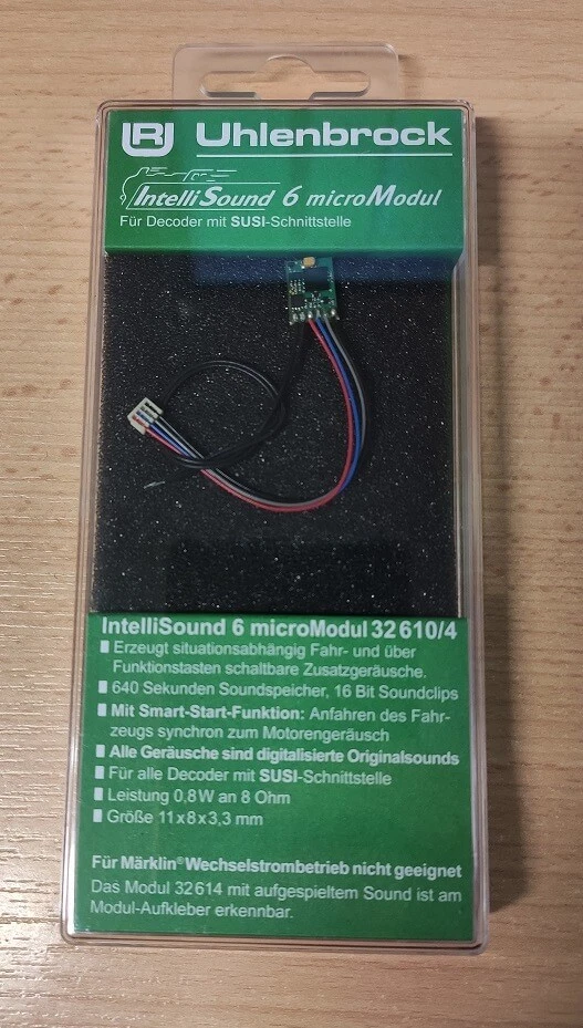Uhlenbrock 32610 IntelliSound 6 microModul mit großem SUSI Stecker + Wunschsound - Bild 1 von 1