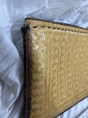 Bolso clutch vintage de mimbre ratán para mujer hecho a mano Filipinas Foto 1 de 4