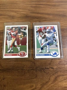 1991 Upper Deck Barry Sanders Joe Montana Promo Football Card Set - Bild 1 von 2