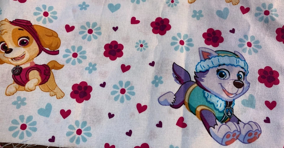 Chatarra Paw Patrol 4"x26", tela de algodón, Fat Eighth, Everest, Skye Foto 1 de 1