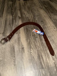 NEW OmniPet® Brown Leather Dog Collar Large 23" Long 1" Wide Made in the USA NWT - Picture 1 of 4