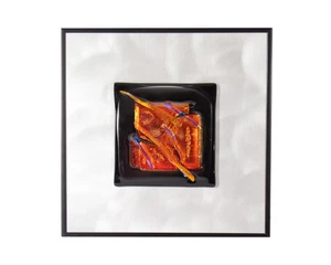 Syed Ahmad 2003 Glas Fusion dichroitischer Glas Wandbehang - Bild 1 von 8
