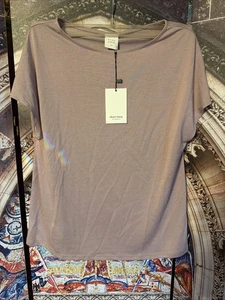 Frey By Short Story Women's Medium Petite Cap Sleeve Shirt NWT Pink/Gray.  C131 - Picture 1 of 6