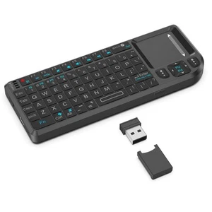 Bluetooth Mini Tastatur mit Touchpad, Hintergrundbeleuchtung 2,4 GHz Kabellose Tastatur Kompat... - Bild 1 von 9