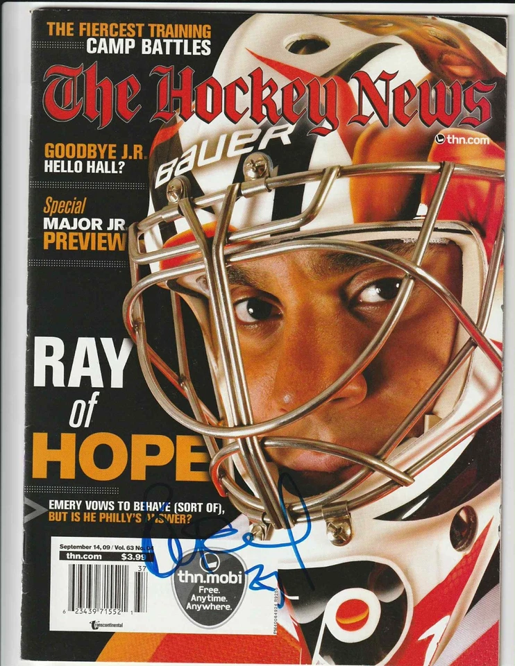 RAY EMERY PHILADELPHIA FLYERS AUTOGRAPHED SIGNED MAGAZINE - Image 1 of 1