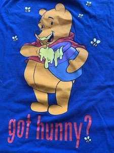 T-shirt Pooh Got Hunny grafica Disney anni 90 cotone XLarge - Foto 1 di 6