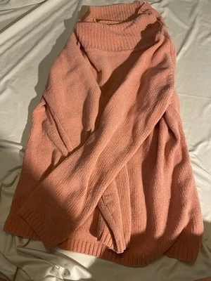 Suéter Pullover Top Cuello Alto Tejido Rosa Mountain Lake Extra Grande Foto 1 de 3