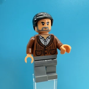 LEGO Jurassic World Dr. Henry Wu Minifigure Cardigan Marrone Rossastro 2022 jw083 - Foto 1 di 5