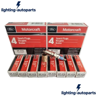 NEW 8X SP479 Platinum Spark Plugs AGSF22WM For Ford Motorcraft 5.4L 6.8L SP-479 Foto 1 de 4