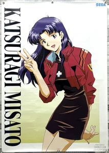 Póster arcade SEGA Neon Genesis Evangelion, Misato Katsuragi, tamaño B2 1997 en Reino Unido - Imagen 1 de 5