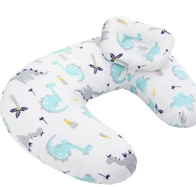 LAT Nursing Pillow for Breastfeeding with Removable Dinosaur Cover 100% Cotton - Image 1 of 4
