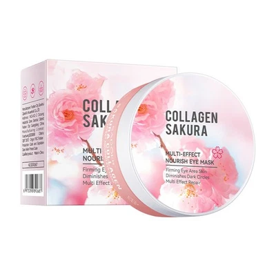 60Pcs Women Sakura Eye Mask Fresh Cherry Blossom Reduce Dark Circle Eye Mask  - Image 1 of 4