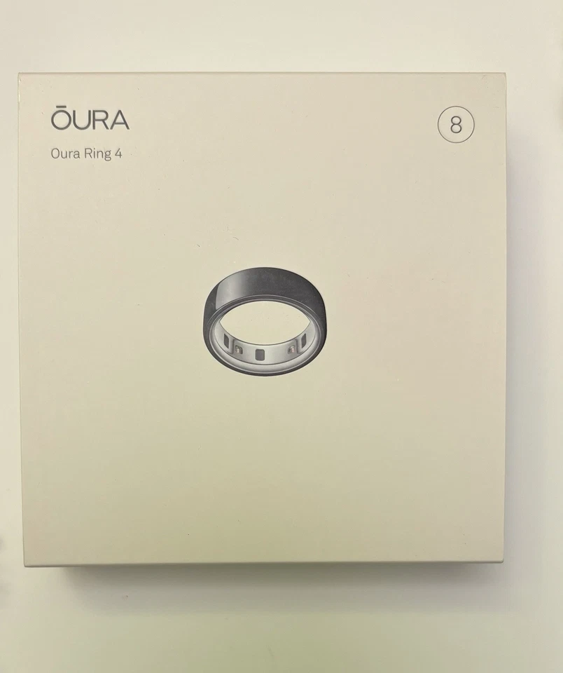 Oura Ring 4 BLACK Size 8 Activity Tracker - NEW - Image 1 of 3