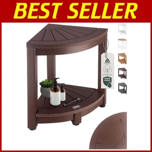 Sgabello doccia angolare in HDPE marrone - Foto 1 di 11