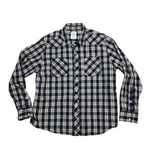 Fossil Men's Plaid Long Sleeve Western Shirt Multicolor Size XL - Picture 1 of 4