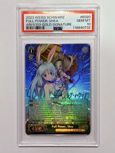 Blanco Negro Arifureta - Full Power, Shea SP Signed Gold Signature PSA 10 ENG - Imagen 1 de 3