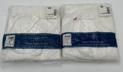 Винтажные мужские белые боксерские шорты TownCraft JCPenneys размер 28 новые нераспакованные хлопок/полиуретан 6 шт. - Изображение 1 из 4