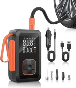 Tire Inflator Portable Air Compressor 180PSI 15000mAh Cordless Tire Pump w Gauge - Picture 1 of 12