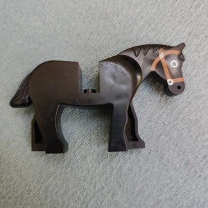 Lego pieza Caballo Negro con brida marrón Castillo Caballeros 4493c01pb02 POST GRATIS - Imagen 1 de 8