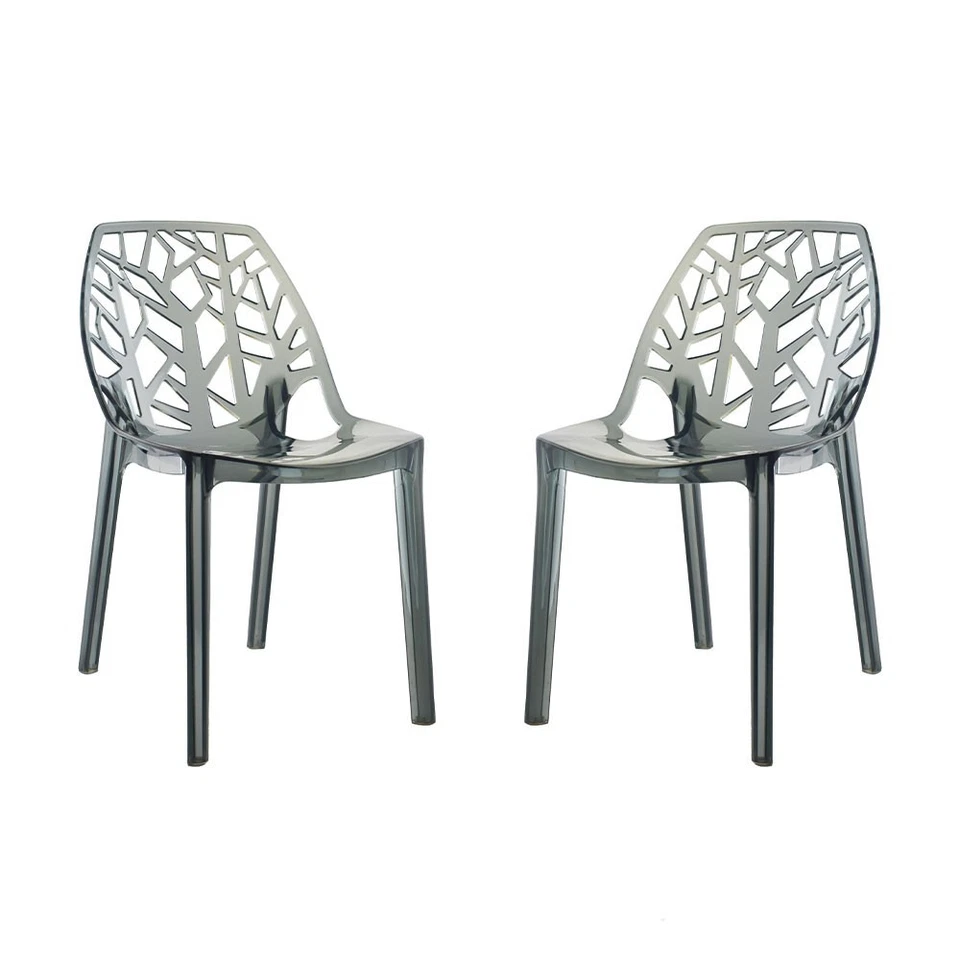 Lot de 2 chaises en polycarbonate transparent intérieur empilables design... - Photo 1/4
