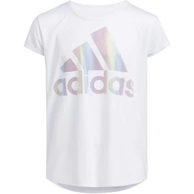 NUEVA Camiseta Adidas Niñas Gráfica Blanca Talla Grande Plus 14+ AA4640PW01 Camiseta Foto 1 de 4