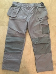 Vintage Skillers heavy duty rugged utility canvas work pants 44x32 W/Knee Pads - Picture 1 of 12
