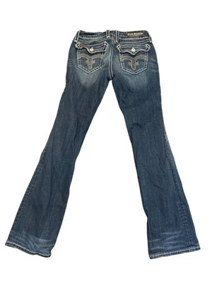 Rock Revival Debbie Boot Cut Jeans Size 29 Dark Wash Denim Womens - Imagem 1 de 4
