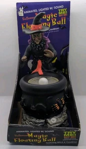 Vintage Halloween Magic Floating Ball Hexe & Kessel Animierte Lichter Sound RAR - Bild 1 von 10