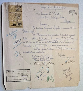 French Indochina Revenue Stamp Document, 1947 - Picture 1 of 2