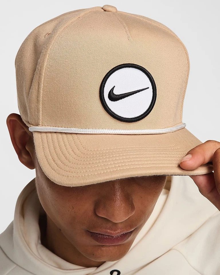 Nike Pro Cap Structured Dri-FIT Golf Hat Tan Brown Snapback M/L HF7482-200