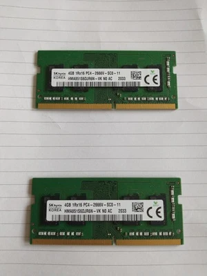 SK Hynix 4GB DDR4-SODIMM (2x 4GB) PC4-2666V Laptop Memory RAM HMA851S6DJR6N-VK - Image 1 of 2