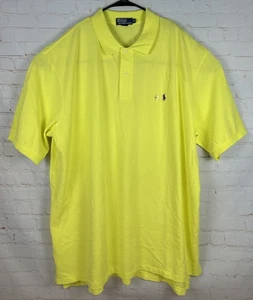 NEW Polo Ralph Lauren Short Sleeve Polo Shirt Yellow Men’s Size 3XLT 3XL Tall - Picture 1 of 5
