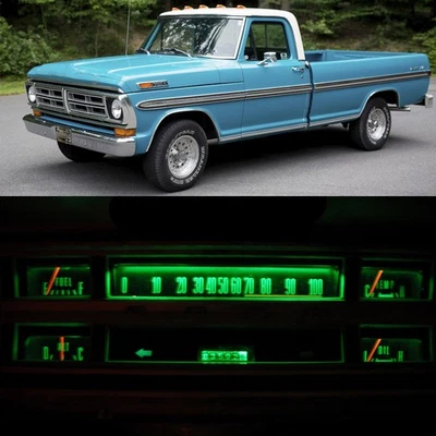 Gauge Cluster LED Light Bulb + Socket Green For Ford 70-72 F100 F250 F350 Truck - Image 1 of 4