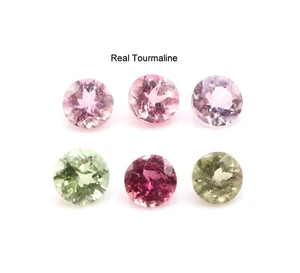4.5 mm to 5 mm Natural Tourmaline 2.75 Ct Round Cut Multi Color Loose Gemstone - Picture 1 of 7