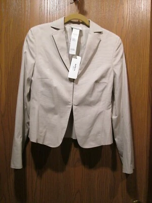 Chaqueta corta beige de mezcla de algodón para mujer AKRIS PUNTO TALLA 6 NUEVA $1,190 Foto 1 de 4