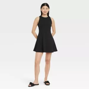 Nuevo Vestido Tenis Día Para Mujer X-Pequeño Negro Suave Elastizado Mini Sin Mangas - Imagen 1 de 10