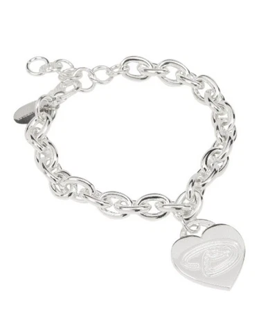 BRAND NEW! Arizona Diamondbacks WinCraft Women's Heart Charm Bracelet - Silver Cover