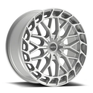 MOTIV 442S Breach 18X7.5 5X112/5X114.3 Offset 40 Gloss Silver (Quantity of 4) - Picture 1 of 4