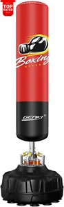 Genki 185cm Freestanding Punching Bag Home Gym Fitness Boxing Training Red Black - Picture 1 of 12