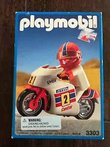 2001 PLAYMOBIL VINTAGE #3303 MOTO RACE Pirelli Bikes - Picture 1 of 6