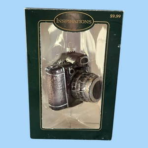 NEU! Weihnachten von Krebs Glas Kamera Ornament 3,5" hoch glitzernde Highlights - Bild 1 von 9