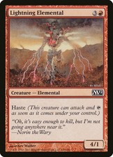 Magic The Gathering 1 x LIGHTNING ELEMENTAL -  FOIL - M12 NM + extras
