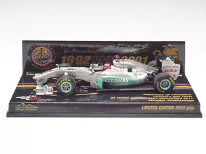 MINICHAMPS 1:43 MERCEDES GP MGP W02 M. SCHUMACHER 20 ANNI BELGIAN GP SPA 2011 - Foto 1 di 4