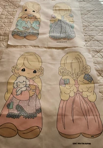 1985 Coser y cosas panel de tela momentos preciosos muñecos niño y niña corte - Imagen 1 de 3