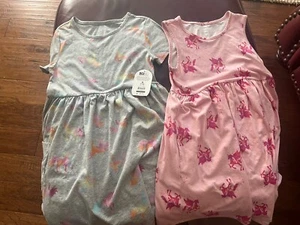 NWT Wonder Nation -2 Dresses-Unicorn Dresses- Girl- Size 7/8 - Picture 1 of 2
