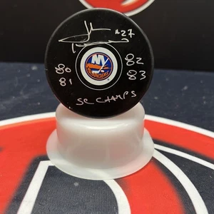 John Tonelli Signed New York Islanders Puck Autographed Steiner CX Certified - Picture 1 of 3