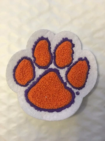 Clemson University CU Tigers Paw Sew On Patch NCAA Mascot Team Logo 3.5" x 3.5" Cover