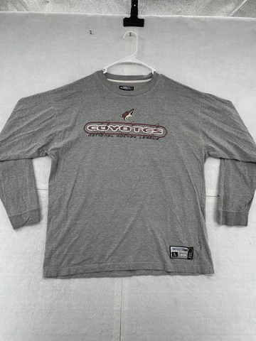 Arizona Coyotes Shirt Adult Large Gray Long Sleeve The Coolest Game NHL Hockey Cover