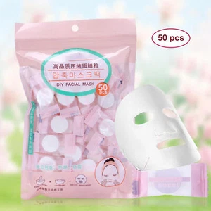 Compressed Cotton Facial Face Mask Sheet Paper 50pcs/bag DIY Natural Skin Care - Picture 1 of 14
